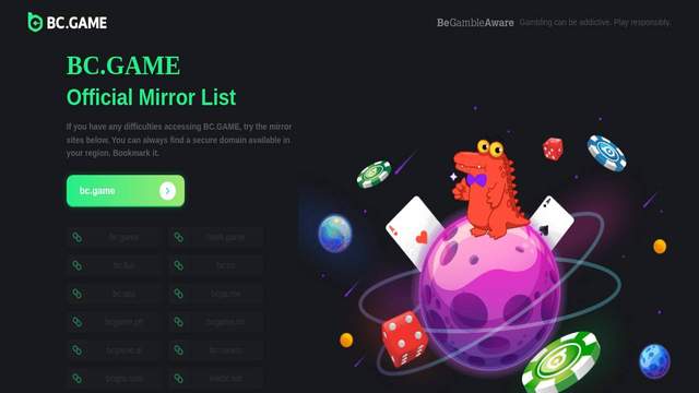 BC Game casino screenshot